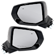 Driver and Passenger Side Mirror, Power Adjust, Heated, Manual Folding, Paintable, No Signal Light, No Memory, No Puddle Light, No Auto-Dim, With Blind Spot Detection in Glass