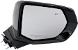 Driver and Passenger Side Mirror, Power Adjust, Heated, Manual Folding, Paintable, No Signal Light, No Memory, No Puddle Light, No Auto-Dim, With Blind Spot Detection in Glass