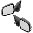 Driver and Passenger Side Mirror, Power Adjust, Heated, Manual Folding, Paintable, In-housing Signal Light, With Memory, No Puddle Light, No Auto-Dim, With Blind Spot Detection in Glass