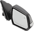 Driver and Passenger Side Mirror, Power Adjust, Heated, Manual Folding, Paintable, In-housing Signal Light, With Memory, No Puddle Light, No Auto-Dim, With Blind Spot Detection in Glass