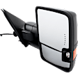 2019 Chevrolet Silverado 3500 HD LTZ - Driver and Passenger Side Towing Mirror, Power Adjust, Heated, Textured Black, Power Folding, In-glass Signal Light, No Blind Spot Feature, With Memory, No Puddle Light, No Auto-Dimming