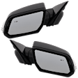 Driver and Passenger Side Mirror, Power Adjust, Heated, Manual Folding, Paintable, In-housing Signal Light, No Memory, No Puddle Light, No Auto-Dim, With Blind Spot Detection in Glass