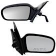 Sedan Driver and Passenger Side Mirror, Manual Adjust, Non-Heated, Non-Folding, Paintable, No Signal Light, No Memory, No Puddle Light, No Auto-Dim, No Blind Spot Feature