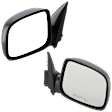 Driver and Passenger Side Mirrors, Power Adjust, Manual Folding, Non-Heated, Textured Black, No Signal Light, No Memory, No Puddle Light, No Auto-Dimming, No Blind Spot Feature