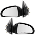Sedan Driver and Passenger Side Mirror, Power Adjust, Non-Heated, Non-Folding, Paintable, No Signal Light, No Memory, No Puddle Light, No Auto-Dim, No Blind Spot Feature