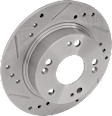 2004 Acura TSX - Rear Brake Disc, Cross-drilled and Slotted, Solid, 5 Lugs, 259.7 mm, 260 mm Rotor Diameter, 2.4L 4Cyl