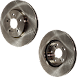 Front Brake Disc, Natural Finish, Plain Surface, Vented, 5 Lugs, 295.91 mm