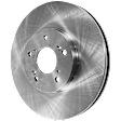 Front Brake Discs, Plain Surface, Vented, 5 Lugs, 11.81 in. Disc Diameter, Standard Front Caliper