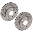 2011 Honda Civic - Front Brake Disc, Cross-drilled and Slotted, Vented, 5 Lugs, 261.7 mm, With Rear Disc Brake, 1.3L 4Cyl