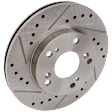 2011 Honda Civic - Front Brake Disc, Cross-drilled and Slotted, Vented, 5 Lugs, 261.7 mm, With Rear Disc Brake, 1.3L 4Cyl
