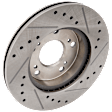 2011 Honda Civic - Front Brake Disc, Cross-drilled and Slotted, Vented, 5 Lugs, 261.7 mm, With Rear Disc Brake, 1.3L 4Cyl