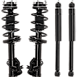 Front and Rear, Driver and Passenger Side Shock and Fully Loaded Strut, Sedan