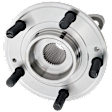Front, Driver and Passenger Side Wheel Hub, 5 Lugs, With Bearing