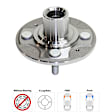 4-Wheel Set Front and Rear, Driver and Passenger Side Wheel Hubs, Front - Without Bearing; Rear - With Bearing, FWD