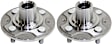 Front, Driver and Passenger Side Wheel Hub, 4 Lugs, Without Bearing