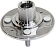 Front, Driver and Passenger Side Wheel Hub, 4 Lugs, Without Bearing