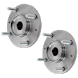 Front, Driver and Passenger Side Wheel Hub, 4 Lugs, Without Bearing, FWD