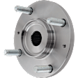 Front, Driver and Passenger Side Wheel Hub, 4 Lugs, Without Bearing, FWD