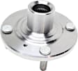 4-Wheel Set Front and Rear, Driver and Passenger Side Wheel Hubs, Front - Without Bearing; Rear - With Bearing, Non-ABS, With Rear Drum Brake