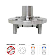 Front, Driver and Passenger Side Wheel Hub, 4 Lugs, Without Bearing, 2.0L, 4Cyl