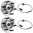 Front, Driver and Passenger Side Wheel Hub, 6 Lugs, With Bearing, With Sensor