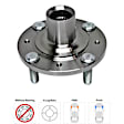 1997 Honda Civic - Front, Driver and Passenger Side Wheel Hub, Non-ABS, FWD, 4 Lugs, Without Bearing