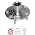 Front, Driver and Passenger Side Wheel Hub, 5 Lugs, Without Bearing