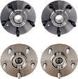 Front and Rear, Driver and Passenger Side Wheel Hub, 5 Lugs, Without Bearing, 3.5L, 6Cyl