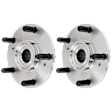 Front, Driver and Passenger Side Wheel Hub, 5 Lugs, Without Bearing