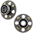 Rear, Driver and Passenger Side Wheel Hub, 4 Lugs, With Bearing