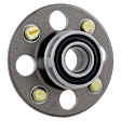 Rear, Driver and Passenger Side Wheel Hub, 4 Lugs, With Bearing