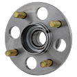 Rear, Driver and Passenger Side Wheel Hub, 4 Lugs, With Bearing