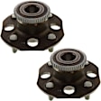 2-Wheel Set Rear, Driver and Passenger Side Wheel Hubs, With Bearing, With Rear Disc Brake; ABS tone ring