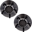 Rear, Driver and Passenger Side Wheel Hub, 5 Lugs, With Bearing
