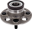 Rear, Driver and Passenger Side Wheel Hub, 4 Lugs, With Bearing