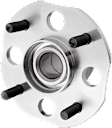 2-Wheel Set Rear, Driver and Passenger Side Wheel Hubs, With Bearing, Non-ABS, With Rear Drum Brake