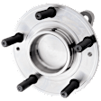 4-Wheel Set Front and Rear, Driver and Passenger Side Wheel Hubs, 5 Lugs, with Bearing, 5 x 4.5 in. Bolt Pattern, FWD