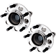 2-Wheel Set Rear, Driver and Passenger Side Wheel Hubs, With Bearing, 47-teeth tone ring; 2.52 in. ABS Tone Ring Diameter