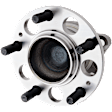 2-Wheel Set Rear, Driver and Passenger Side Wheel Hubs, With Bearing, 47-teeth tone ring; 2.52 in. ABS Tone Ring Diameter