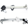 Front and Rear, Driver Side Window Regulators, Power, With Motor