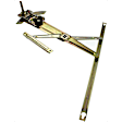 Front, Driver and Passenger Side Window Regulators Manual, Hand-Crank Type, 2-Door, Coupe