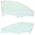 Front, Driver and Passenger Side Door Glasses, Green Tint, 2-Door, Coupe, Replaces NAGS No. FD22688 GTYN, FD22689 GTYN