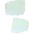 2000 Honda Civic - Rear, Driver and Passenger Side Door Glass, Sedan, 4-Door, Green Tint, FD05579 GTYN, FD05580 GTYN