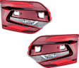 Driver and Passenger Side, Inner LED Tail Light, With bulb(s), Clear & Red Lens, CAPA Certified