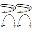 Before and After Catalytic Converter, Front Oxygen Sensors, Set of 4, 4-wire