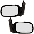 Driver and Passenger Side Mirror, Manual Adjust, Non-Heated, Non-Folding, Textured Black, No Signal Light, No Memory, No Puddle Light, No Auto-Dim, No Blind Spot Feature
