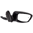 Driver and Passenger Side Mirror, Power Adjust, Heated, Manual Folding, Paintable, In-housing Signal Light, With Memory, No Puddle Light, No Auto-Dim, With Blind Spot Detection in Glass
