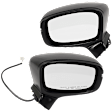 2018 Honda Odyssey - Driver and Passenger Side Mirror, For Models Without Side View Camera, Power Adjust, Non-Heated, Textured Black, Manual Folding, No Signal Light, No Blind Spot Feature, Without Memory Recall, No Puddle Light, No Auto-Dimming