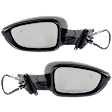 Driver and Passenger Side Mirror, Power Adjust, Heated, Manual Folding, Paintable, In-housing Signal Light, No Memory, No Puddle Light, No Auto-Dim, With Blind Spot Detection in Glass