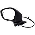 Driver and Passenger Side Mirrors, Power Adjust, Manual Folding, Heated, Paintable, No Signal Light, No Memory, No Puddle Light, No Auto-Dimming, With Blind Spot Detection in Glass